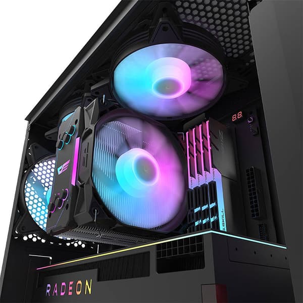 Darkflash DK352 Plus datorchassi (svart) + 4 RGB-fläktar