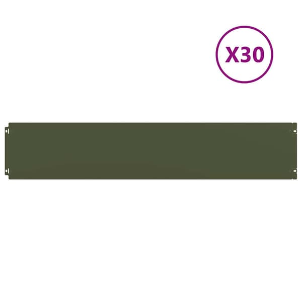 vidaXL græskant 30 stk. olivengrøn