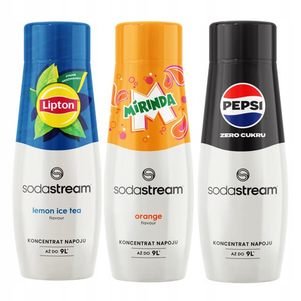 3 SodaStream-siraper Citron Iste + Mirinda + Pepsi Max