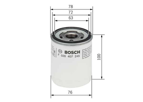 OLIEFILTER F026407245 BOSCH