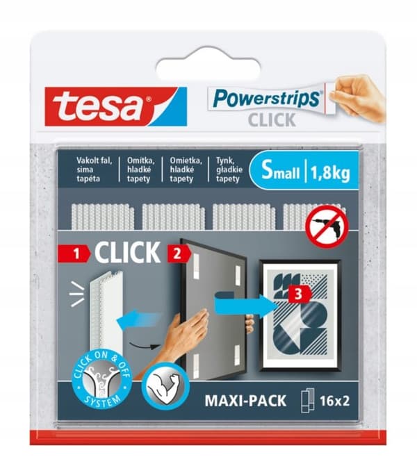 TESA Powerstrips CLICK 16x2 S