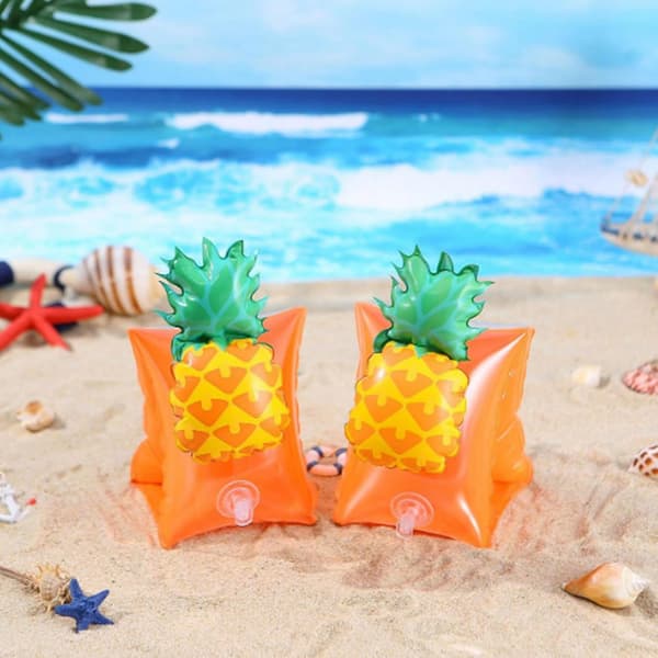 BADMÄRKOR FÖR BARN, BARN, ANANAS, ORANGE, 3-6L