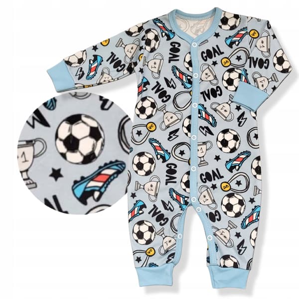 Rompers 92 knappet romper uden fødder pyjamas rompers fodbold