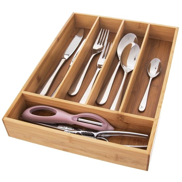 Bestikskuffeindsats i bambus 35x26 cm