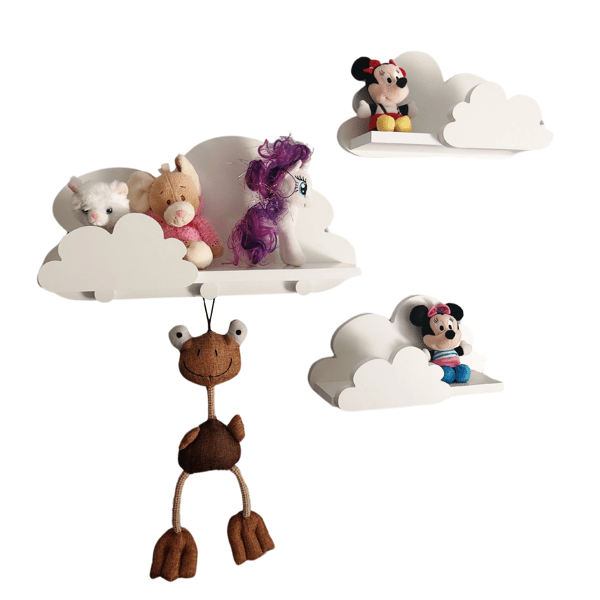 Cloud Shelves Set om 3 FANTASY EXTRA med galgar - Prestige