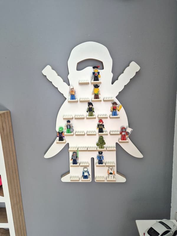 Minifigurhylla - Vit Ninja