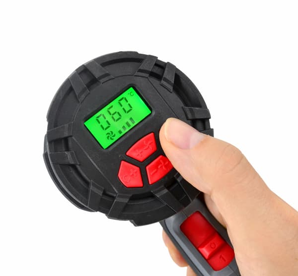 HOOZAR 2000W VARMEPISTOL MED REGULERING OG TILBEHØR LCD-DISPLAY