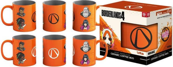 Good Loot Borderlands 4 Hunters Icon mugg orange