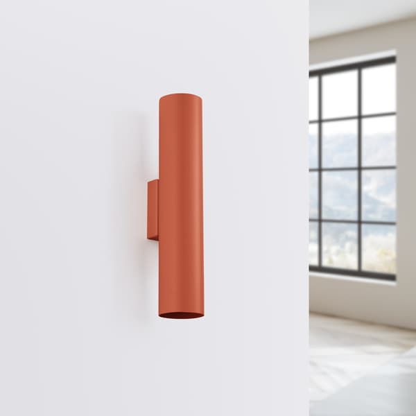 Vägglampa Lagos 2 GU10 Röd ockra Sollux SL.1493