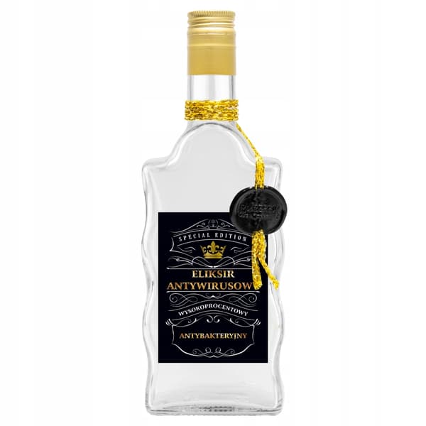 DEKORATIV FLASKE WAVE 500ML ANTIVIRUS ELIXIR