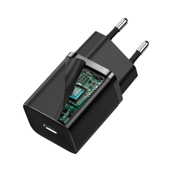 Baseus Super Si Hurtigoplader 1C 30W Vægoplader (Sort)