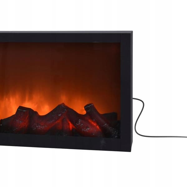 Vægmonteret elektrisk pejs med LED-lys til stuen, 57x25cm