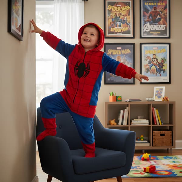 Kigurumi-pyjamas Spiderman-kostym för barn 95-105 cm