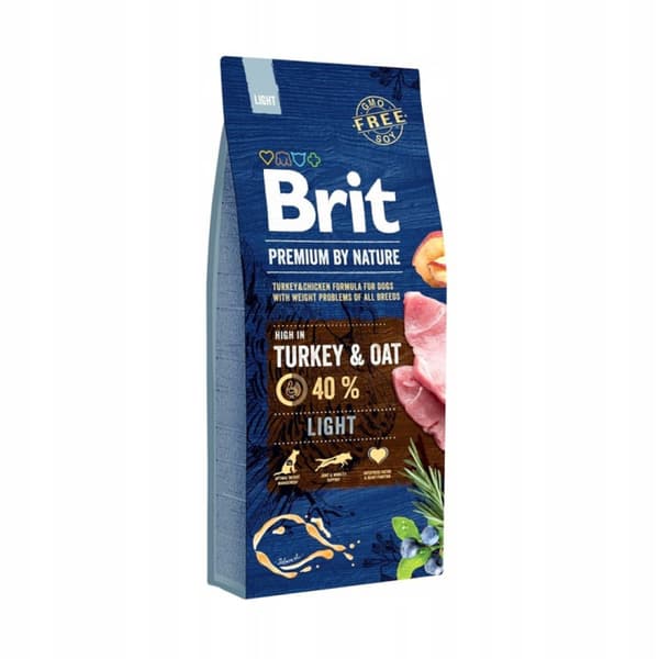 Brit Premium By Nature torrfoder för hundar, lätt 15 kg