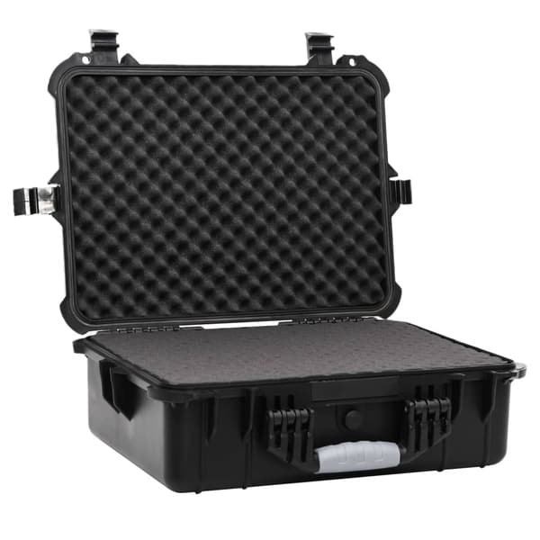 vidaXL flightcase, sort, 52x40x19 cm, PP