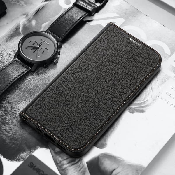Dux Ducis Skin X2 cover til iPhone 14 Plus med magnetisk klap, sort