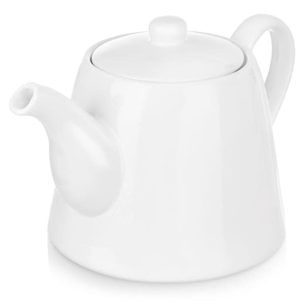 Hvid porcelænskande til kaffe og te 2 liter