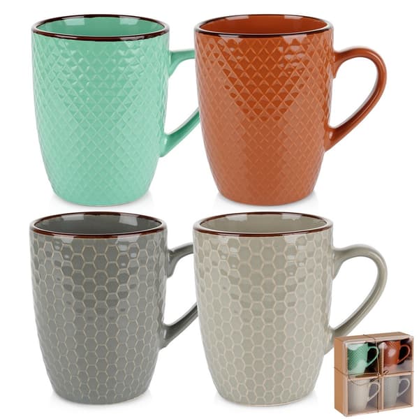 Keramiske kopper 400 ml 4 stk.