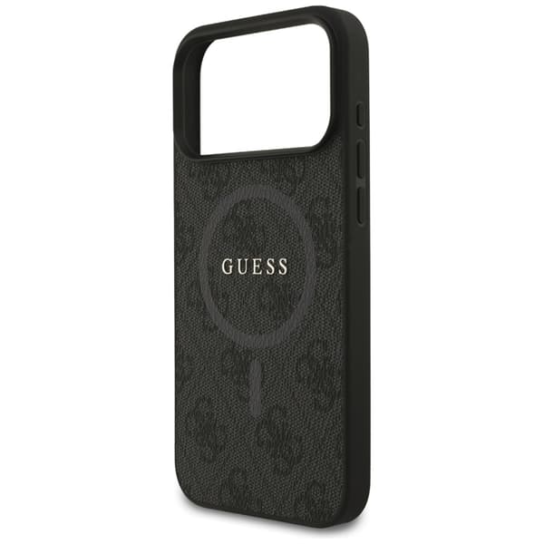 Guess 4G Ring Classic Logo MagSafe - iPhone 17 Pro Max -kotelo (musta)