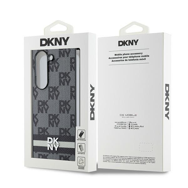 DKNY DKHCZFD6PCPTSSKZ Fold6 F956sort/sort Ternet Mønster Trykte Striber