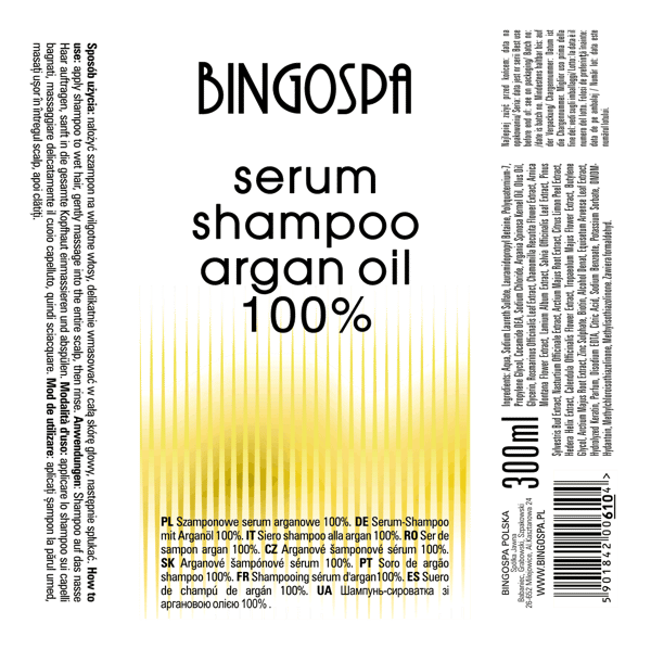 BINGOSPA 100 % Argan Shampoo Serum