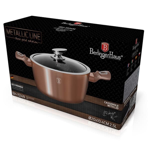 GRANITPOTTE 28cm BERLINGER HAUS ROSÉGULD BH-1516