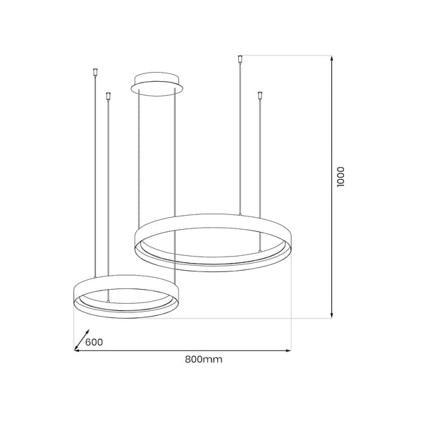 ORBITA LED HÆNGELAMPE HVID MILAGRO ML1187