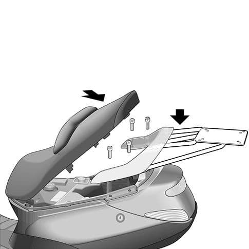 Shad top case rack til Peugeot Elystar 50, Elystar 50 Advantage, Elystar 50 TSDI SBC, Elystar 125 dvs. ABS, Elystar 12
