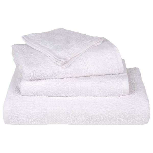 vidaXL Bastuhanddukar, 2 st, vita, 80x200 cm, 100 % bomull