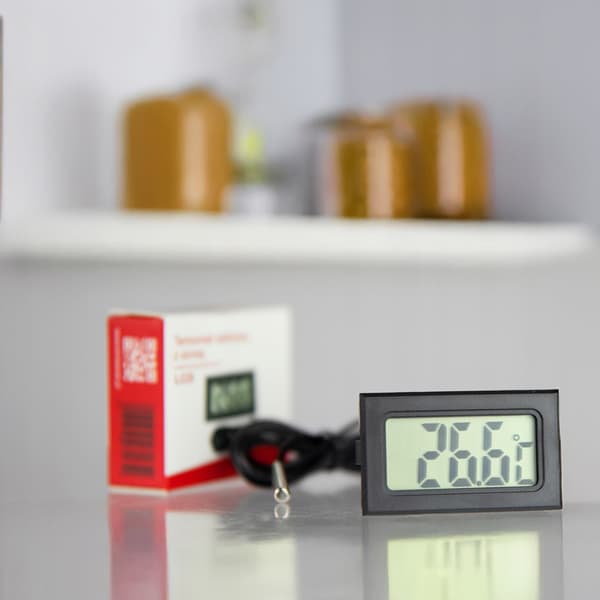 Elektronisk digitalt paneltermometer med LCD-præcisionssonde til alkohol