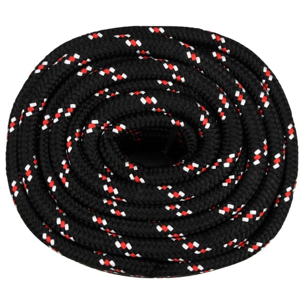 vidaXL sejltov, sort, 20 mm, 25 m, polypropylen