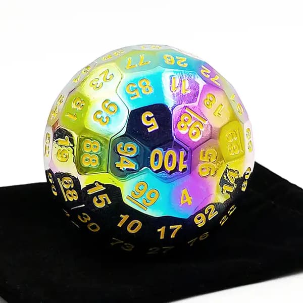 RPG Terning Alkymisk Kugle Metal Hundred-Sidet Terning D100