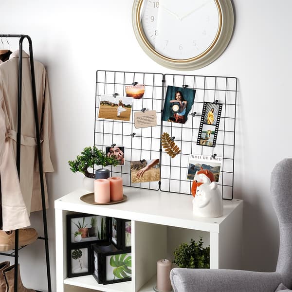 Sort metal gitter til billeder 58x72 cm