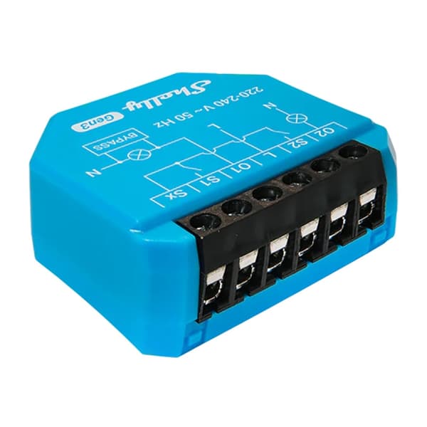 Shelly 2L Gen3 WiFi Neutralfri 2-kanals lysstyringscontroller