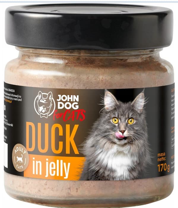 John Dog til KATTE | Voksen | Vådfoder med gelé 170 g - Andegelé 170 g