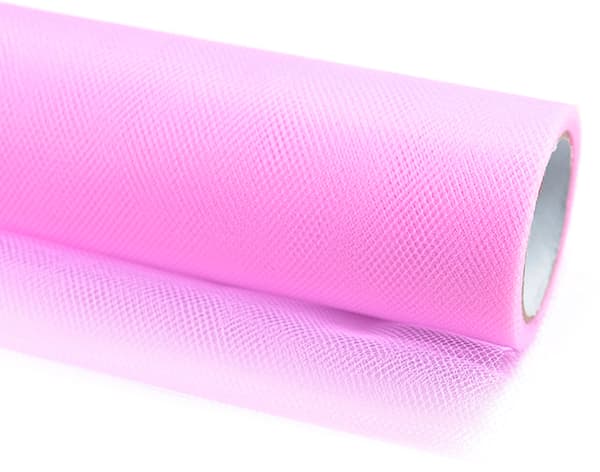 Enfärgad tyll, rosa, 30 cm x 9 m, 1 st.