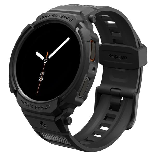 Spigen Rugged Armor Pro Rem til Samsung Galaxy Watch 8 40mm - Mat Sort