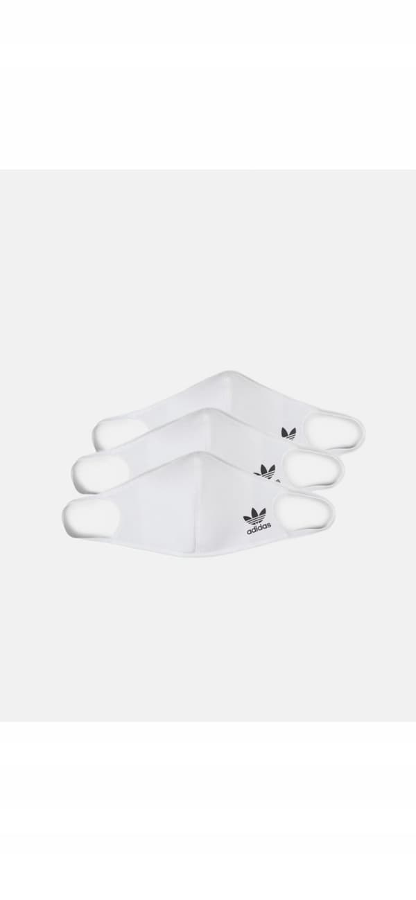 ADIDAS GENBRUGELIGE LOGOMASKER 3-PAK S