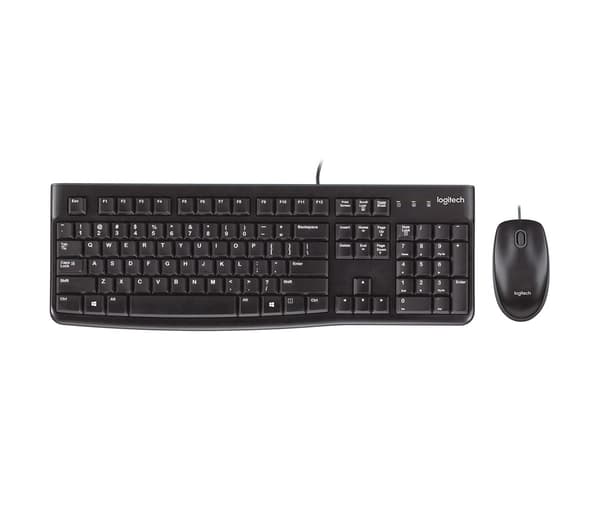 Logitech MK120 USB tastatur- og musesæt, sort, QWERTY