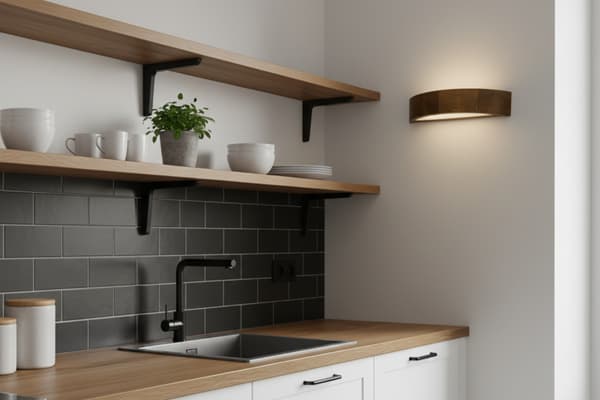 Trævæglampe LEJA Halvloftslampe Rustik