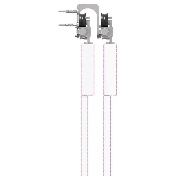 vidaXL Skjutdörrsfäste 200 cm stål silver