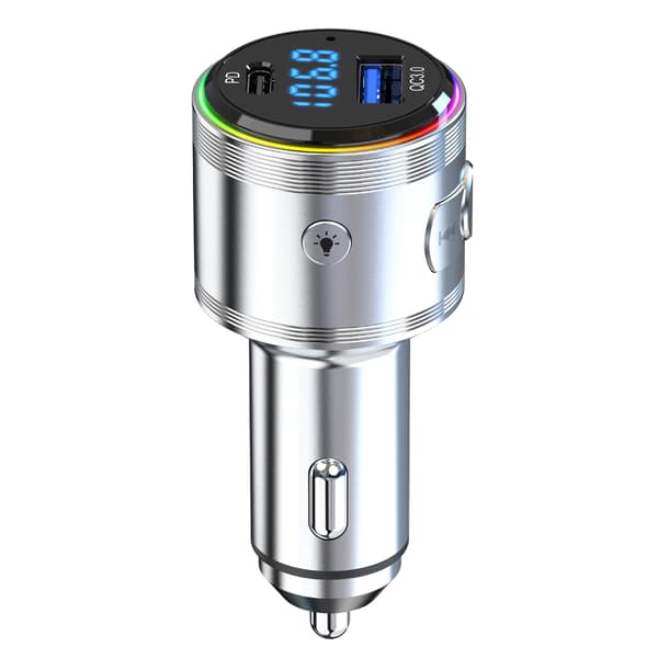 Tilbehør - 3mk Hyper Car Power Transmitter 48W QC PD PPS USB 1C1A Sølv