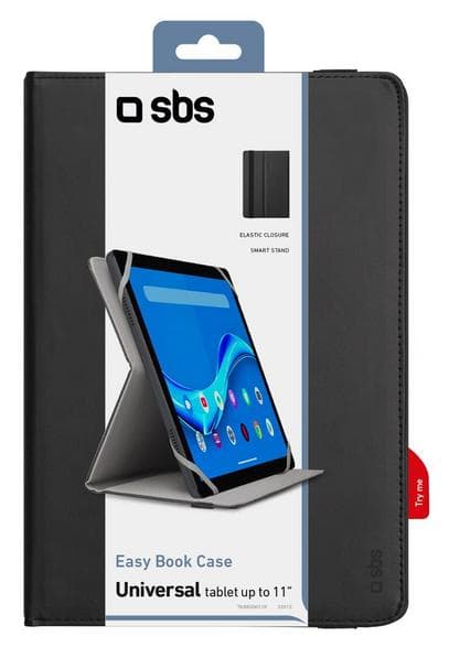 SBS Easy Book Case 11 tommer sort tablet-etui TABKUNI11K