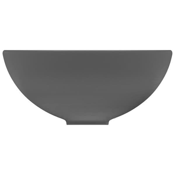 vidaXL rund håndvask til badeværelse mat mørkegrå 32,5 x 14 cm