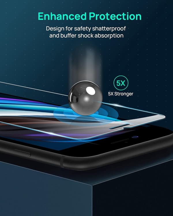 3x 9H hærdet glas til iPhone SE 2020, til iPhone 7/8