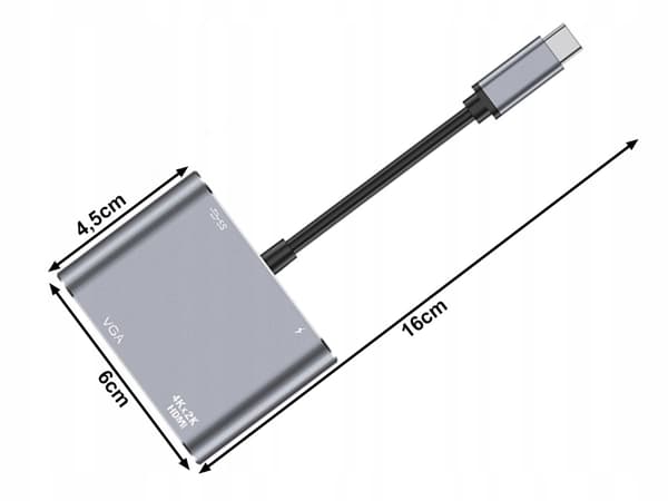 Adapter Typ C HDMI VGA USB 3.1 (300)