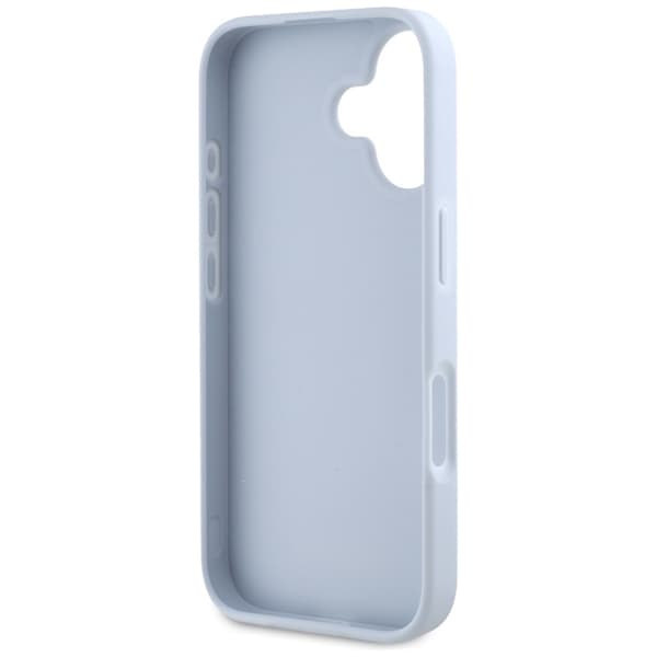 Guess Grained Big 4G Logo Small Classic Logo - Etui til iPhone 16 (blå)