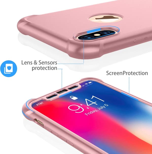 STÆRKT GLASETUG TIL IPHONE XS MAX 6,5' PINK