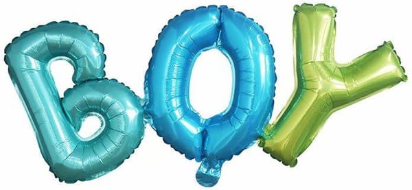 Dreng Blå Folieballon Babyshower 80x30cm