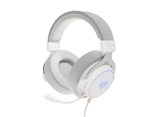 GENESIS Neon 764 RGB – Kablede hovedtelefoner, hvide